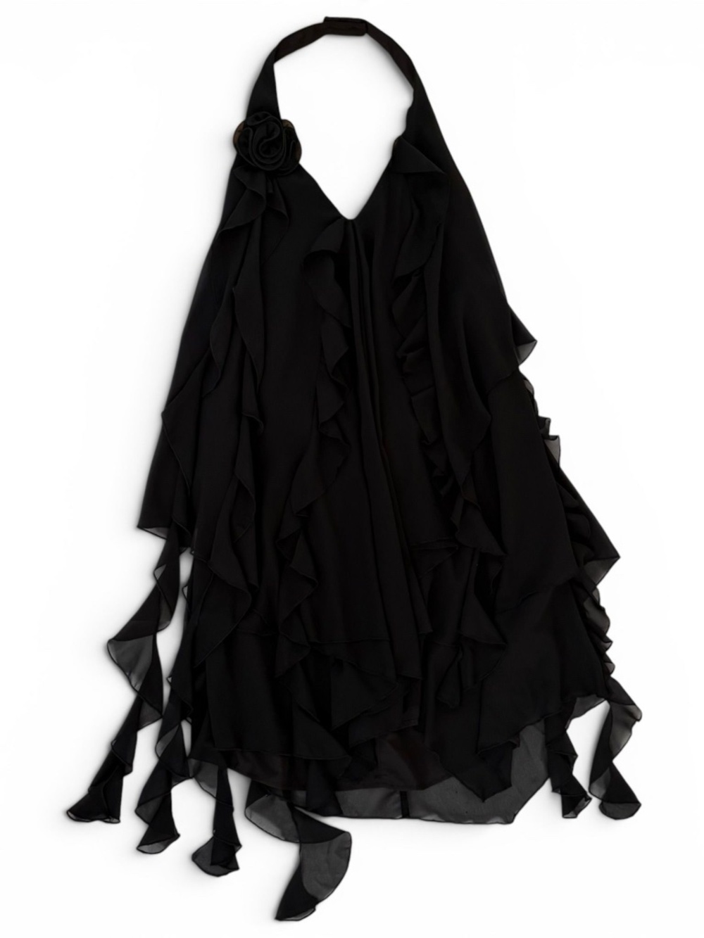 NWT Dark Fairy Midi Dress Black Rosette